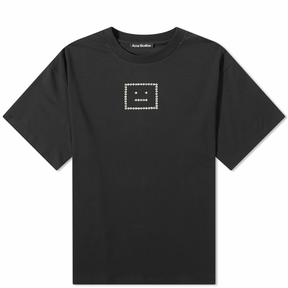 ★人気★【Acne Studios】EXFORD BUTTON LOGO T-SHIRT Acne Studios Exford button logo t-shirt | MOSS GREEN
