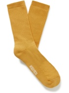 Hemen Biarritz - Logo-Jacquard Ribbed Organic Cotton-Blend Socks