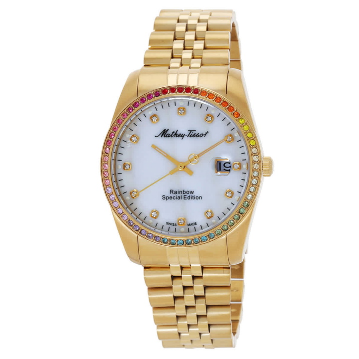 Photo: Mathey-Tissot Mathy Rainbow Quartz White Dial Unisex Watch H809PQYI