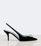 Valentino Garavani Cœur Royal velvet slingback pumps