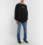 Vetements - Logo-Print Fleece-Back Cotton-Jersey Sweatshirt - Black