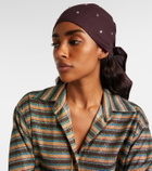 Oséree Embellished cotton and silk scarf