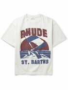 Rhude - Windsurf Logo-Print Cotton-Jersey T-Shirt - Neutrals