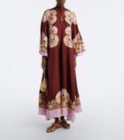 La DoubleJ Kells Swirl silk satin maxi dress