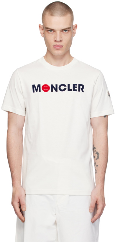 Photo: Moncler Off-White Flocked T-Shirt