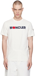 Moncler Off-White Flocked T-Shirt