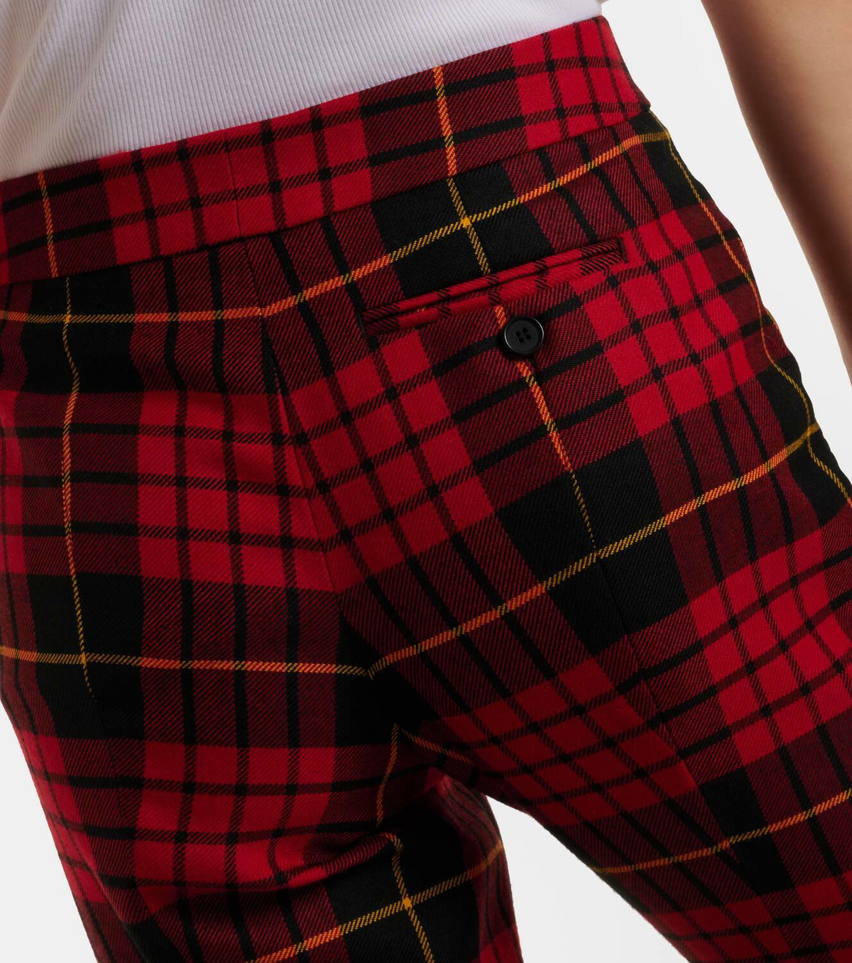 Alexander McQueen Tartan wool flared pants Alexander McQueen