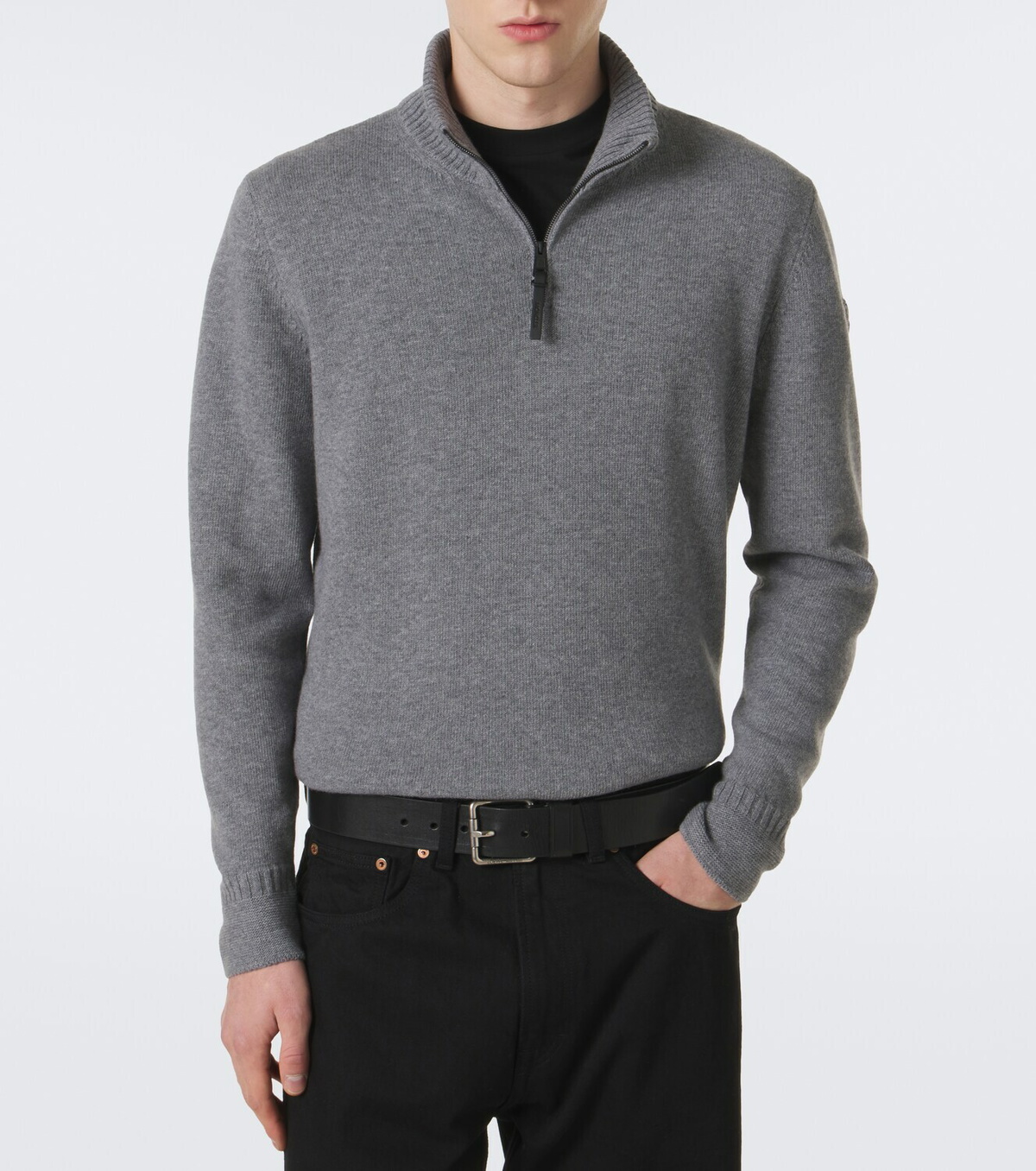 Moncler Wool and cashmere-blend half-zip sweater