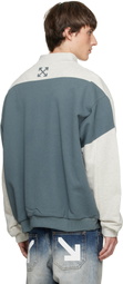 Off-White Gray Negative Big Bookish Relax Track Jacket