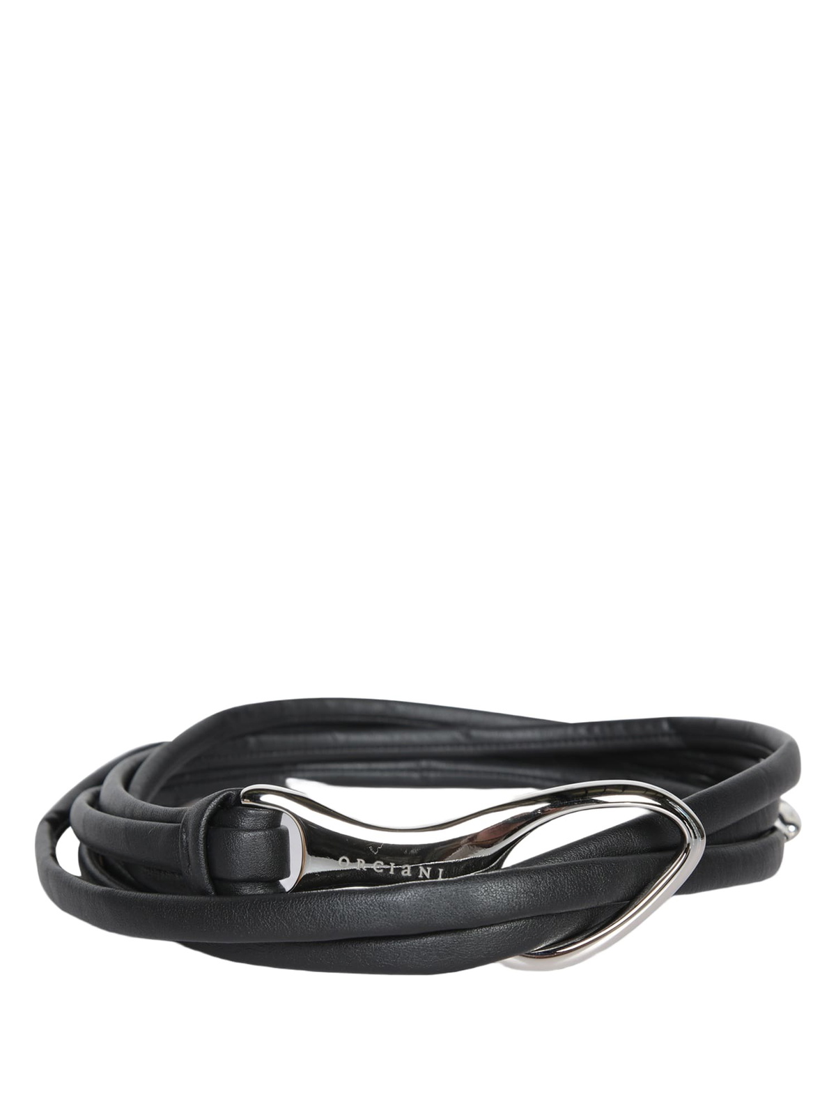 Orciani Black Leather Belt