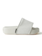 Y-3 - Suede and Leather Slides - Neutrals
