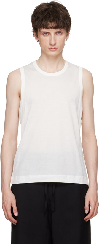 Photo: AMI Paris Off-White 'Ami de Coeur' Classic Fit Tank Top