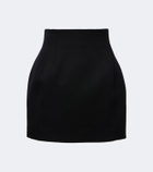 Mugler High-rise wool miniskirt