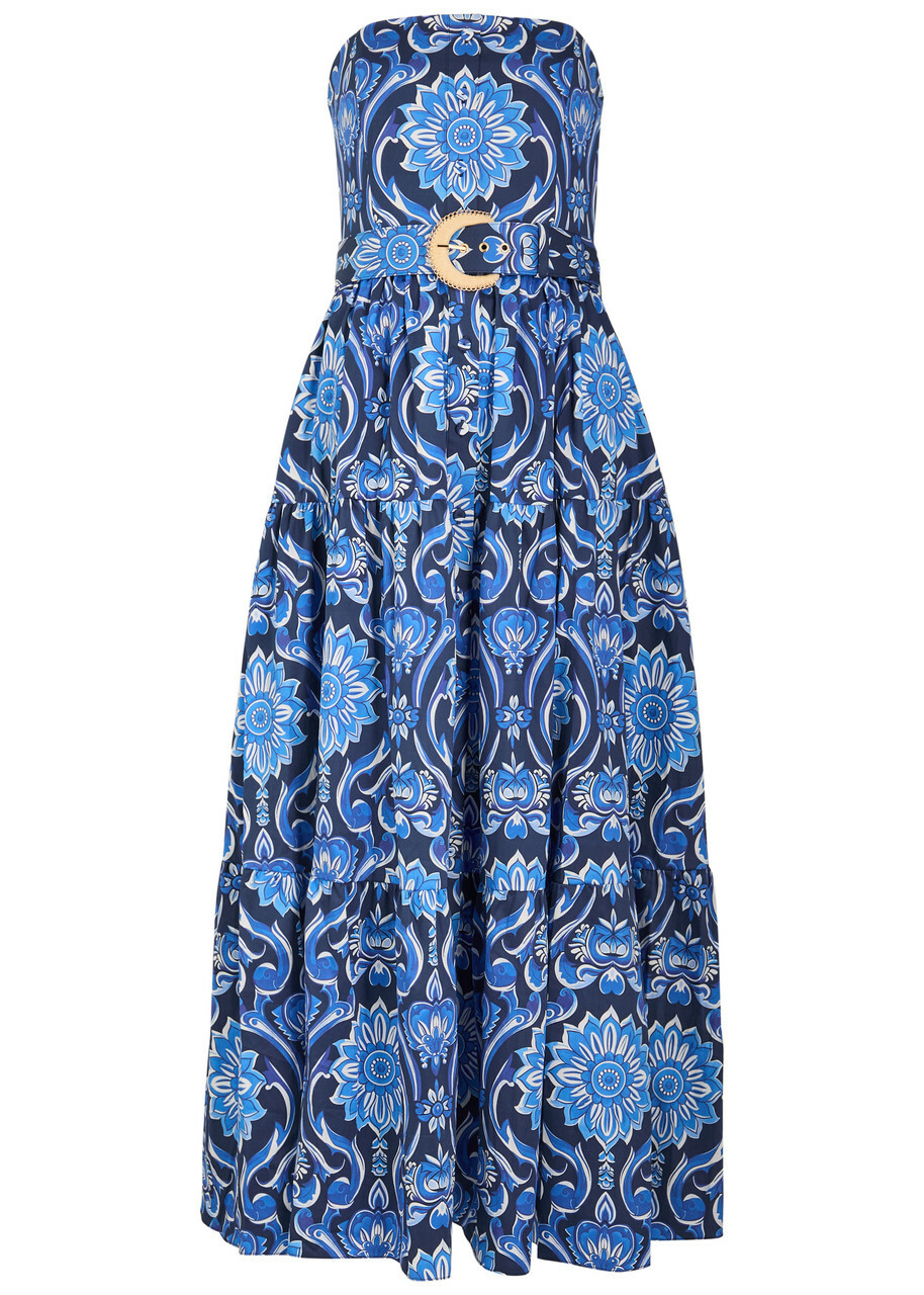 borgo de nor blue dress Borgo de Nor | Posie Cotton Dress in Barocco