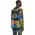 Versace Multicolor Silk Palm Springs Shirt