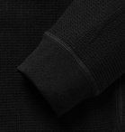 James Perse - Waffle-Knit Cotton Zip-Up Hoodie - Black