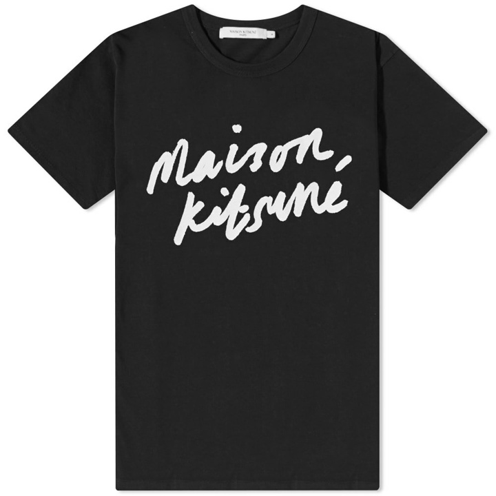 Photo: Maison Kitsuné Men's Handwriting T-Shirt in Black