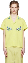 Bode Yellow Beaded Chicory Shirt