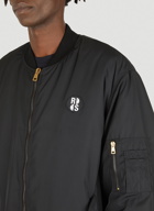 Logo Patch Bomber Jacket in Black