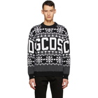 GCDS Black Christmas Logo Sweater