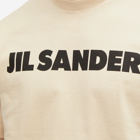 Jil Sander Men's Logo T-Shirt in Dark Sand