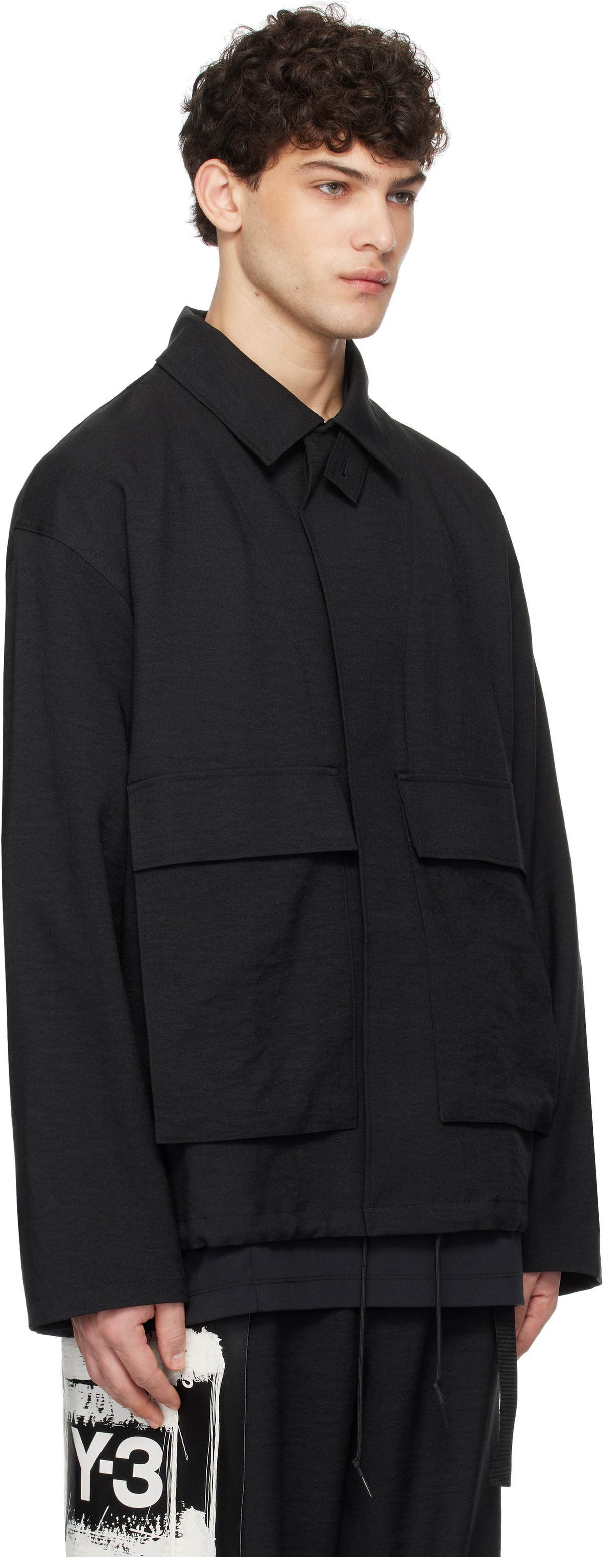 トップス Y-3 SPORT UNIFORM PATCH COACH JACKET Y-3 Black Sport Uniform Patch Coach Jacket Y-3