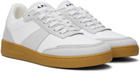 A.P.C. White & Gray Plain Sneakers