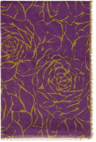 Dries Van Noten Purple & Yellow Floral Scarf