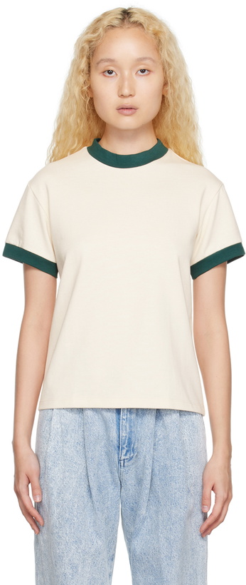 Photo: Tanner Fletcher Off-White & Green Quincy T-Shirt