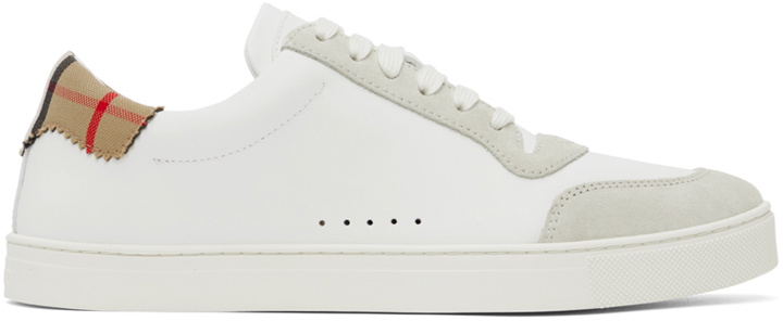 Photo: Burberry White Check Sneakers