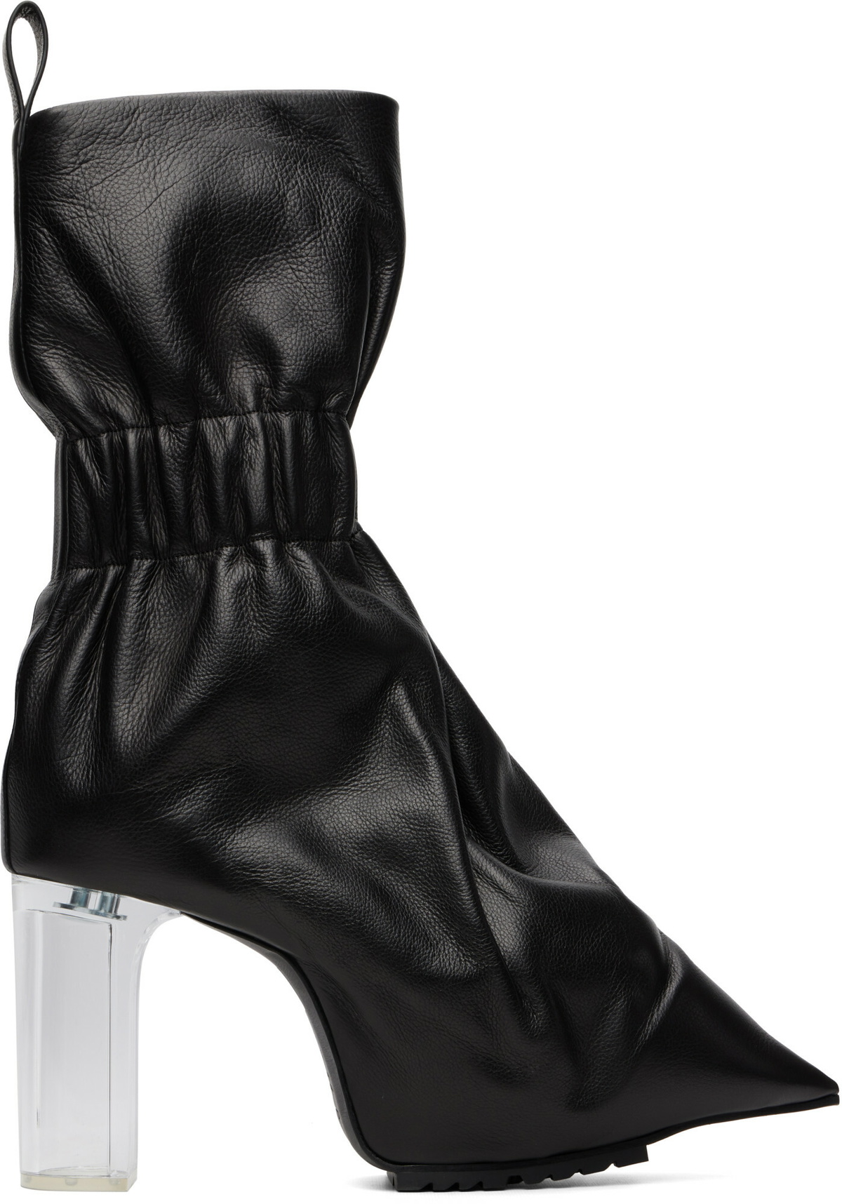 Rick Owens Black Tower Cuffed Taquito Pull On Boots