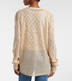 Gucci GG embellished silk cardigan