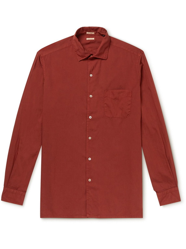 Photo: Massimo Alba - Bowles Cotton-Voile Shirt - Burgundy