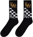 Rhude Black Racing Socks