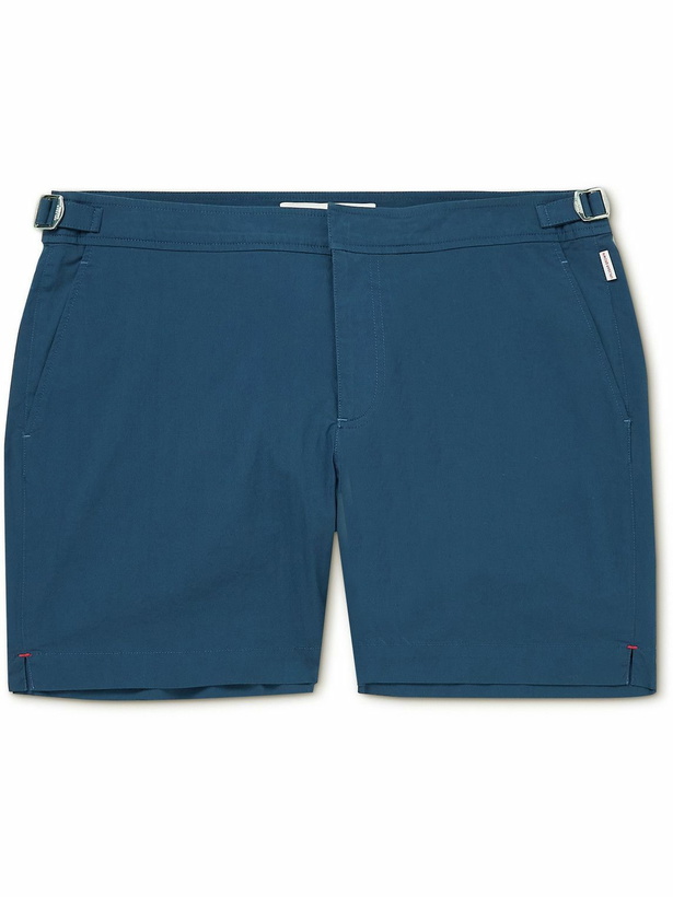 Photo: Orlebar Brown - Bulldog Slim-Fit Cotton-Twill Shorts - Blue