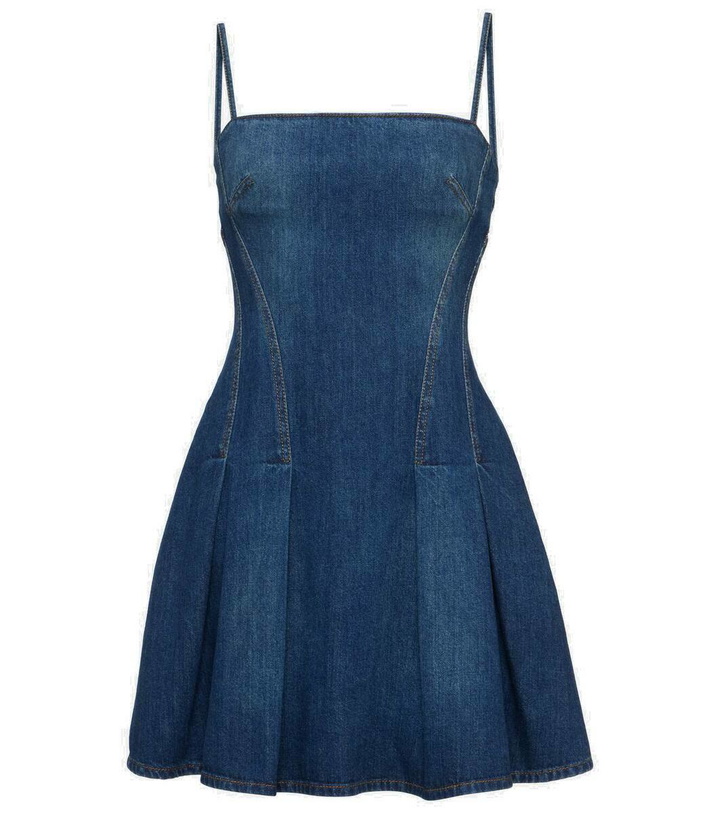 Photo: Alexander McQueen Pleated denim minidress