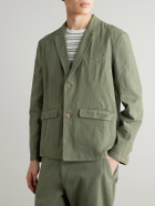 Folk - Lunar Linen and Cotton-Blend Suit Jacket - Green
