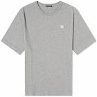 Acne Studios Exford Face T-Shirt in Light Grey Melange