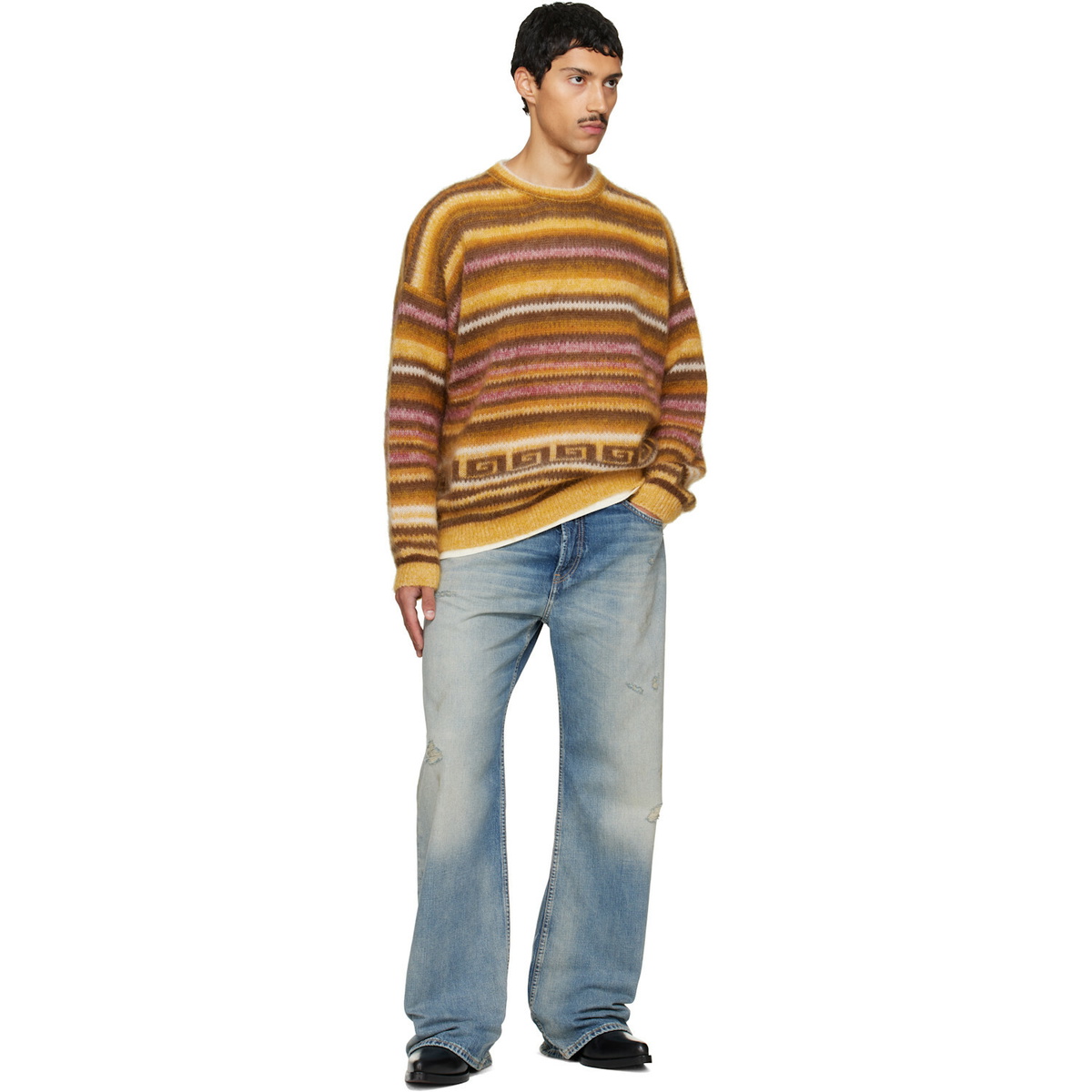 Isabel Marant Tan & Pink Scolan Sweater