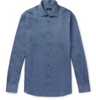 Ermenegildo Zegna - Slub Linen-Chambray Shirt - Blue