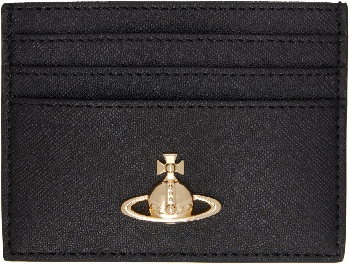Vivienne Westwood Black Flat Card Holder Vivienne Westwood
