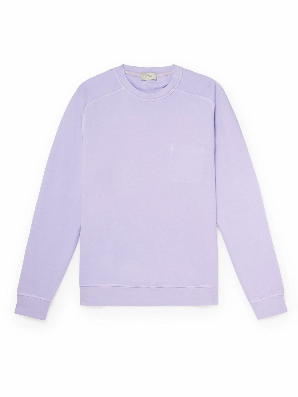 Altea - Williams Cotton-Blend Jersey Sweatshirt - Purple Altea