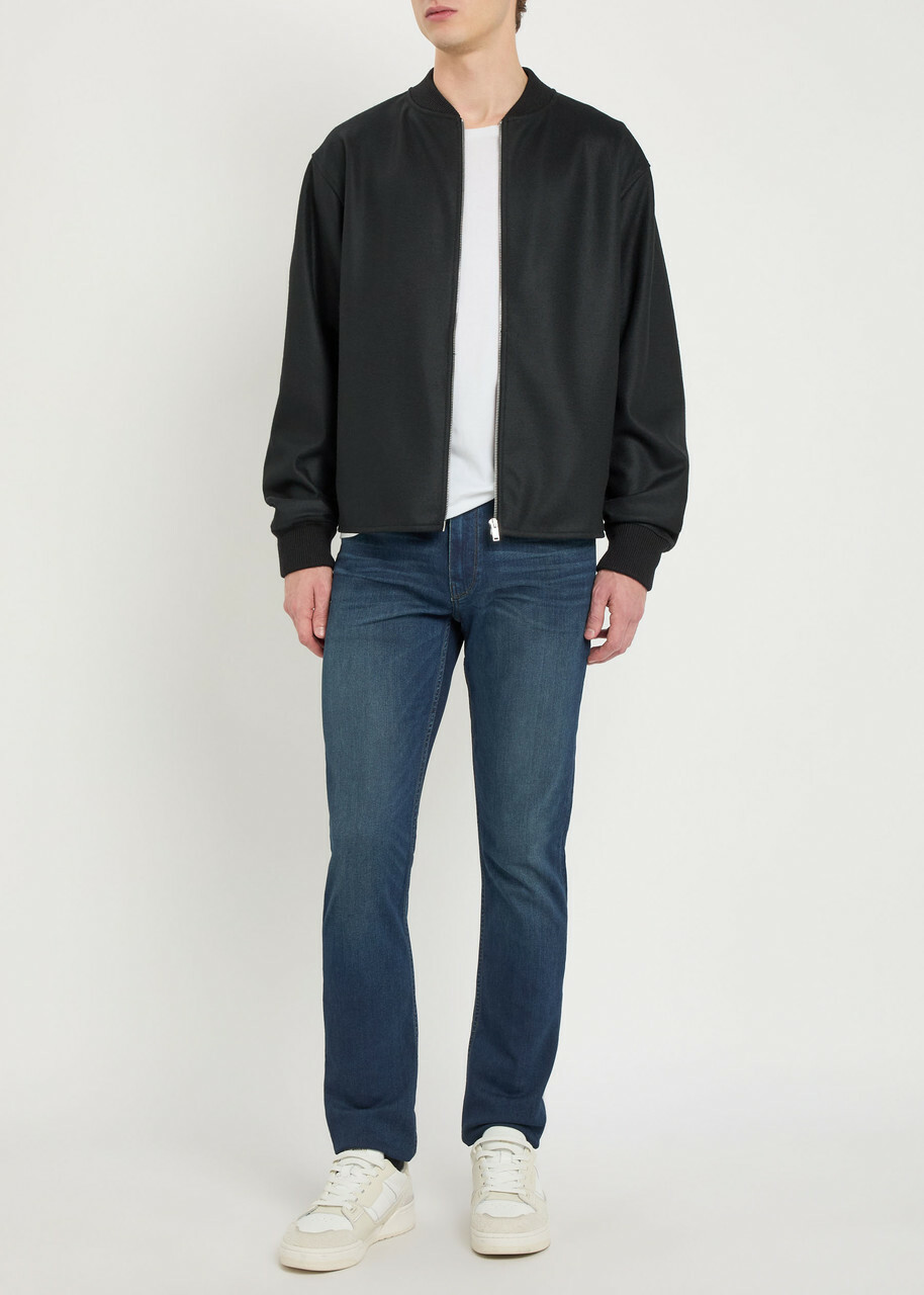 Paige Lennox Slim-leg Denim Jeans Mid Blu