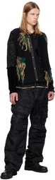 Andersson Bell Black Camouflage Knit Reversible Vest