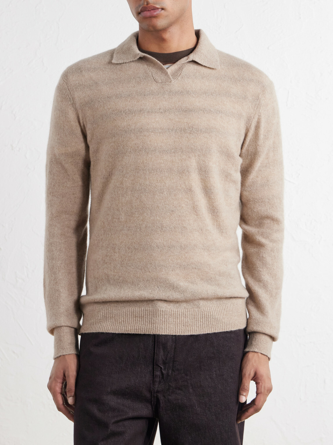 Altea - Wool and Cashmere-Blend Polo Sweater - Neutrals