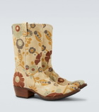 Prada Floral canvas cowboy boots