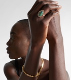 Suzanne Kalan Portrait 18kt gold ring with opal and diamonds