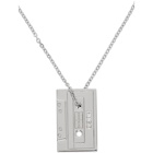 Hugo Silver Cassette-Tape Necklace