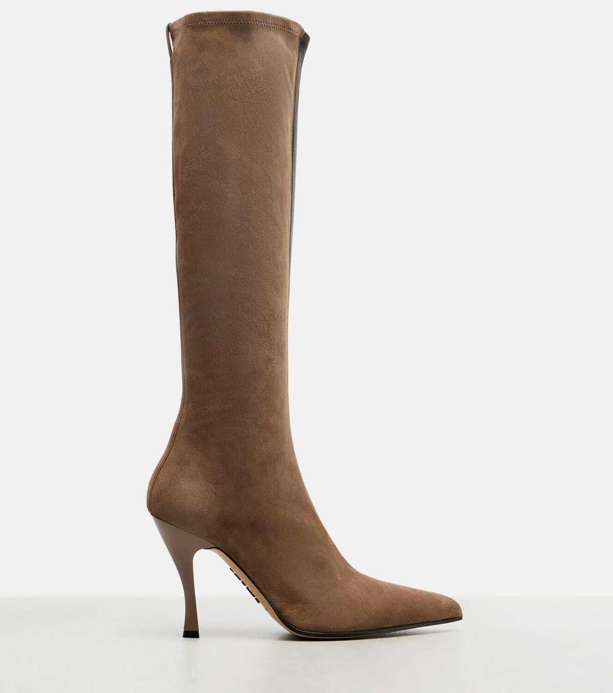 Loewe Comic leather and suede knee-high boots