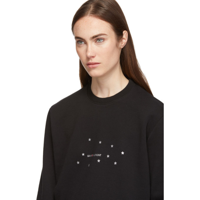 Saint Laurent Black Star Logo Sweatshirt Saint Laurent
